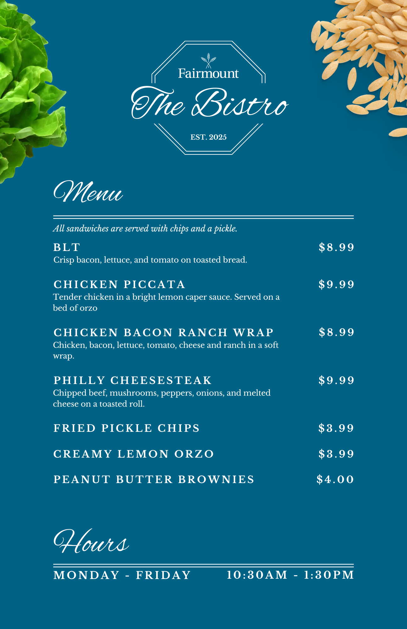 2026.05.25 - Bistro Menu